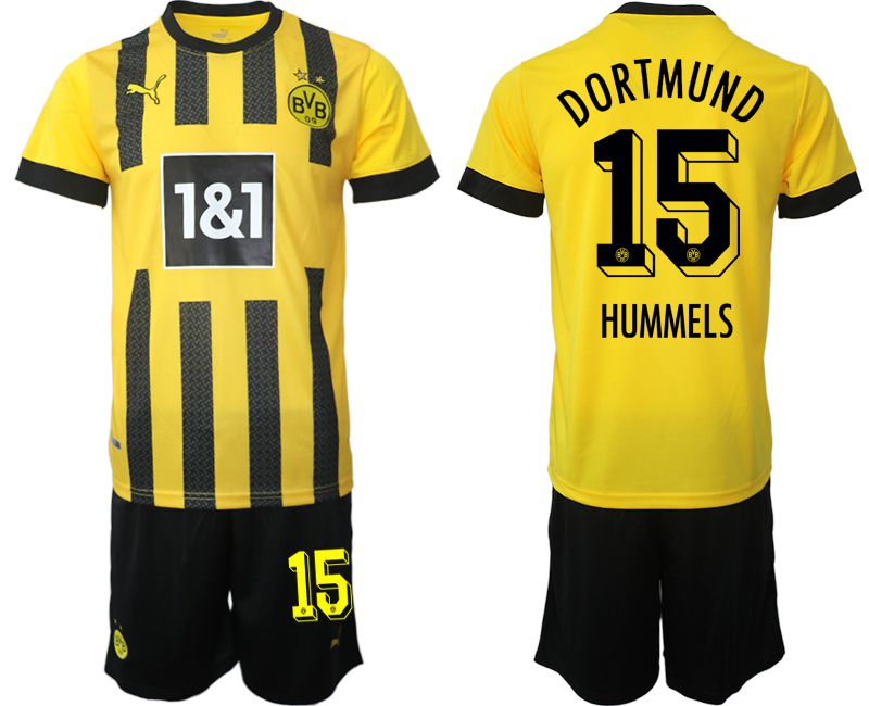 Men 2022-2023 Club Borussia Dortmund home yellow 15 Soccer Jersey